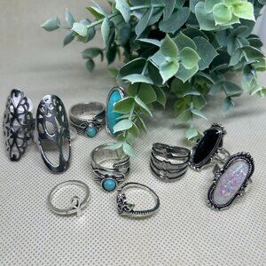 Silver Decorative Ring Bundle
